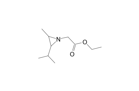 1-Aziridineacetic acid, 2-methyl-3-(1-methylethyl)-, ethyl ester, trans-