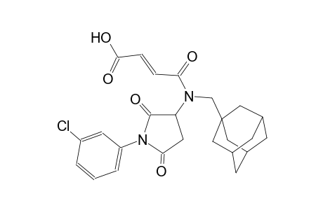 (E)-4-[1-adamantylmethyl-[1-(3-chlorophenyl)-2,5-bis(oxidanylidene)pyrrolidin-3-yl]amino]-4-oxidanylidene-but-2-enoic acid