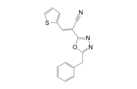 2-Benzyl-5-([1'-cyano-2'-(2''-thienyl)]-ethen-1'-yl)-1,3,4-oxadiazole