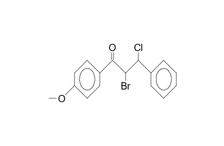 erythro-2-Bromo-3-chloro-4'-methoxy-3-phenyl-propiophenone