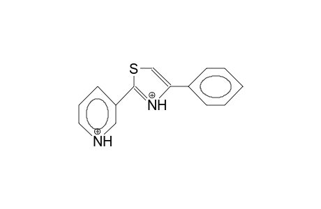 4-Phenyl-2-(3-pyridyl)-thiazolium dication