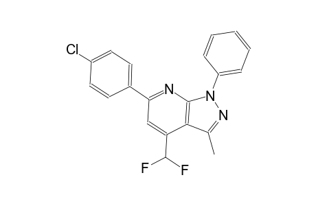 6-(4-Chlorophenyl)-4-(difluoromethyl)-3-methyl-1-phenyl-1H-pyrazolo[3,4-b]pyridine