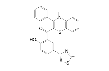 [2-hydroxy-5-(2-methyl-1,3-thiazol-4-yl)phenyl]-(3-phenyl-4H-1,4-benzothiazin-2-yl)methanone