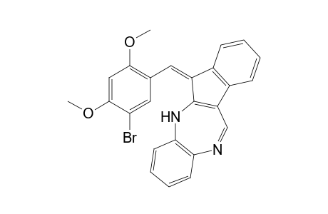 (Z)-6-(5-bromo-2,4-dimethoxybenzylidene)-5,6-dihydrobenzo[b]indeno[2,1-e][1,4]diazepine