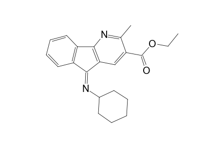 Ethyl (5Z)-5-(cyclohexylimino)-2-methyl-5H-indeno[1,2-b]pyridine-3-carboxylate
