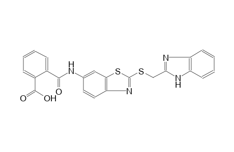 2-[({2-[(1H-benzimidazol-2-ylmethyl)sulfanyl]-1,3-benzothiazol-6-yl}amino)carbonyl]benzoic acid