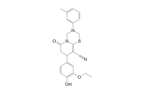 2H,6H-pyrido[2,1-b][1,3,5]thiadiazine-9-carbonitrile, 8-(3-ethoxy-4-hydroxyphenyl)-3,4,7,8-tetrahydro-3-(3-methylphenyl)-6-oxo-