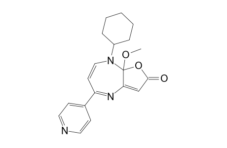 8-Cyclohexyl-5-(4-pyridyl)-8a-methoxy-8,8a-dihydro-2H-furo[2,3-b][1,4]diazepin-2-one