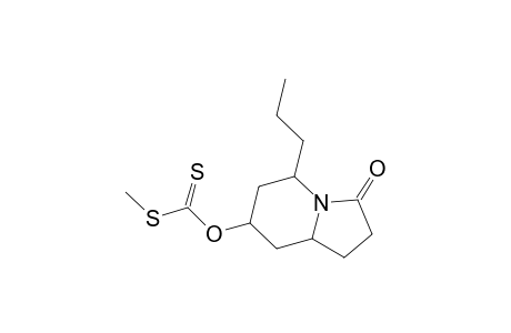 (methylthio)methanethioic acid O-(3-keto-5-propyl-indolizidin-7-yl) ester