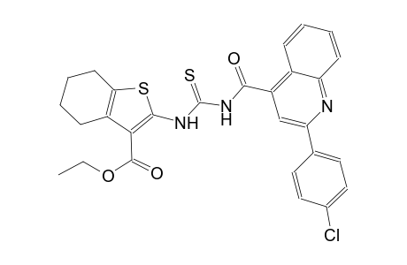 ethyl 2-{[({[2-(4-chlorophenyl)-4-quinolinyl]carbonyl}amino)carbothioyl]amino}-4,5,6,7-tetrahydro-1-benzothiophene-3-carboxylate