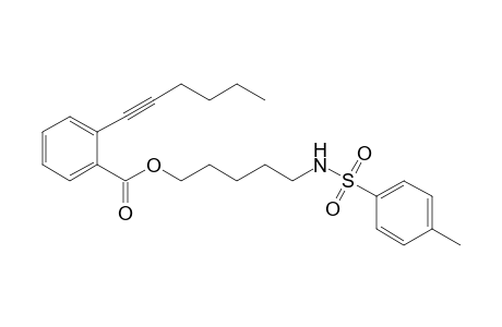5-(4-Methylphenylsulfonamido)pentyl 2-(hex-1-ynyl)-benzoate