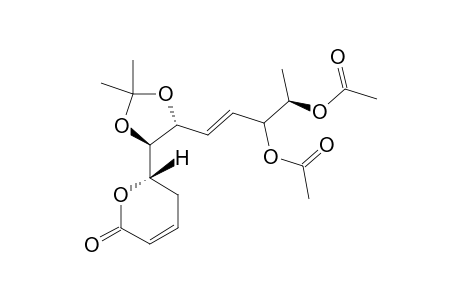 6R-[1,2-ISOPROPYLIDENEDIOXY-5,6-DIACETYLOXY-3E-HEPTENYL]-5,6-DIHYDRO-2H-PYRAN-2-ONE