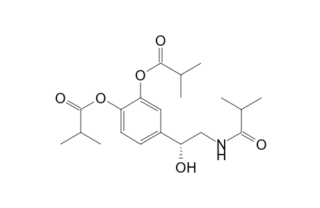 Propanoic acid, 2-methyl-, 4-[1-hydroxy-2-[(2-methyl-1-oxopropyl)amino]ethyl]-1,2-phenylene ester, (R)-