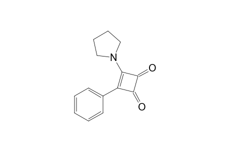 3-phenyl-4-(1-pyrrolidinyl)cyclobut-3-ene-1,2-dione