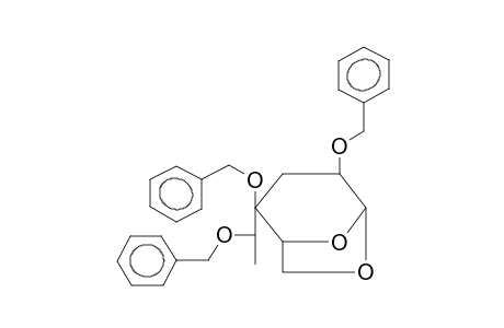 1,6-ANHYDRO-2,4-DI-O-BENZYL-3-DEOXY-4-C-(D-GLYCERO-1'-BENZYLOXYETHYL)-BETA-D-RIBOHEXOPYRANOSE