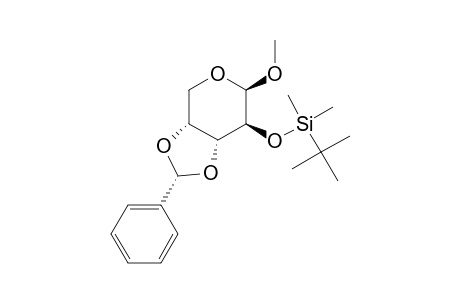 Methyl 3,4-(R / S)-O-benzylidene-2-O-[(t-butyl)dimethylsilyl]-.beta.-D-arabinoside