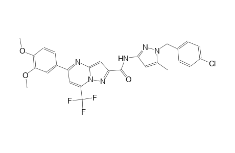 N-[1-(4-chlorobenzyl)-5-methyl-1H-pyrazol-3-yl]-5-(3,4-dimethoxyphenyl)-7-(trifluoromethyl)pyrazolo[1,5-a]pyrimidine-2-carboxamide