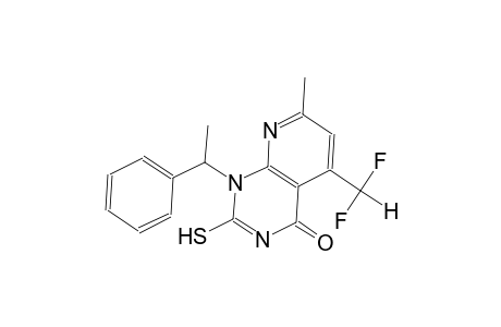 pyrido[2,3-d]pyrimidin-4(1H)-one, 5-(difluoromethyl)-2-mercapto-7-methyl-1-(1-phenylethyl)-