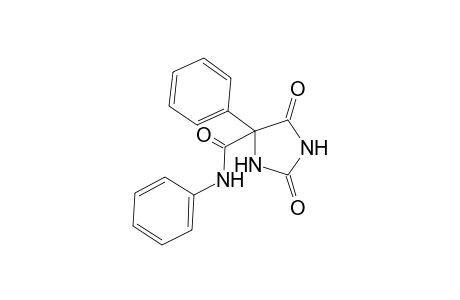 2,5-bis(oxidanylidene)-N,4-diphenyl-imidazolidine-4-carboxamide