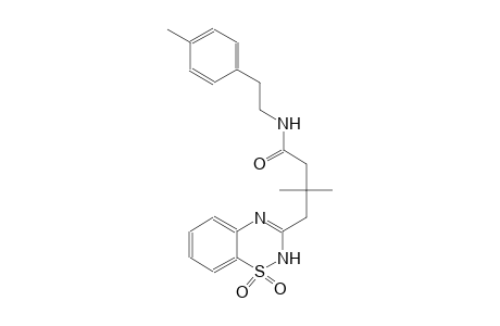 4-(1,1-dioxido-2H-1,2,4-benzothiadiazin-3-yl)-3,3-dimethyl-N-[2-(4-methylphenyl)ethyl]butanamide