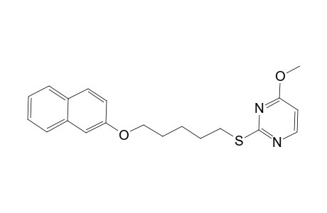 4-Methoxy-2-([5-(2-naphthyloxy)pentyl]sulfanyl)pyrimidine