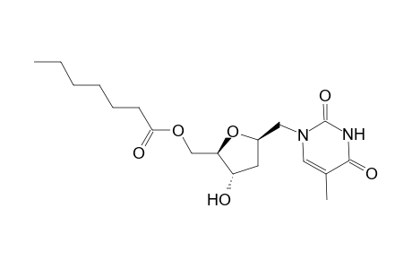 1-Thymine-2-deoxy-.beta.-D-ribofuranos-5-yl Heptanoate