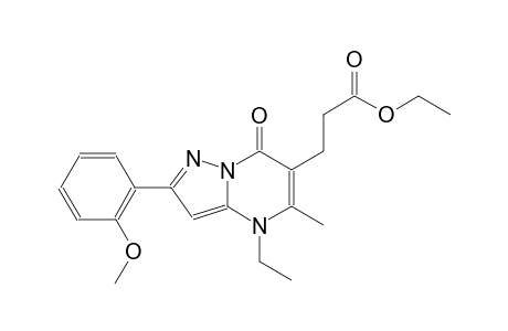 pyrazolo[1,5-a]pyrimidine-6-propanoic acid, 4-ethyl-4,7-dihydro-2-(2-methoxyphenyl)-5-methyl-7-oxo-, ethyl ester