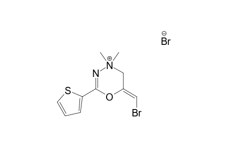2-(2-THIENYL)-6-BROMOETHYLIDENE-4,4-DIMETHYL-5-H-1,3,4-OXADIAZINIUM_BROMIDE