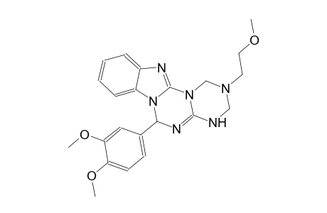 1H-[1,3,5]triazino[1',2':3,4][1,3,5]triazino[1,2-a]benzimidazole, 6-(3,4-dimethoxyphenyl)-2,3,4,6-tetrahydro-2-(2-methoxyethyl)-