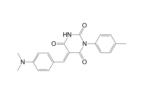 (5E)-5-[(4-dimethylaminophenyl)methylidene]-1-(4-methylphenyl)-1,3-diazinane-2,4,6-trione