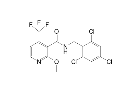 2-Methoxy-4-(trifluoromethyl)-N-[[2,4,6-tris(chloranyl)phenyl]methyl]pyridine-3-carboxamide