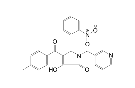 3-hydroxy-4-(4-methylbenzoyl)-5-(2-nitrophenyl)-1-(3-pyridinylmethyl)-1,5-dihydro-2H-pyrrol-2-one