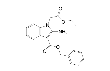 (phenylmethyl) 2-azanyl-1-(2-ethoxy-2-oxidanylidene-ethyl)indole-3-carboxylate