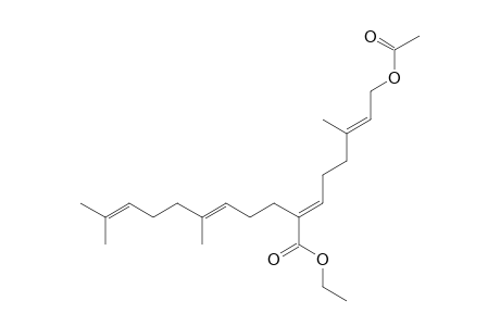 (2E,5E)-2-[(E)-6-acetoxy-4-methyl-hex-4-enylidene]-6,10-dimethyl-undeca-5,9-dienoic acid ethyl ester