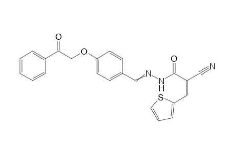 2-Cyano-N'-(4-(2-oxo-2-phenylethoxy)benzylidene)-3-(thiophen-2-yl)acrylohydrazide