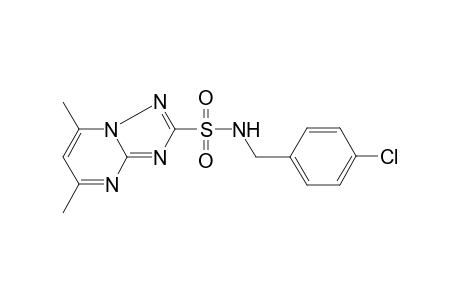 5,7-Dimethyl-[1,2,4]triazolo[1,5-a]pyrimidine-2-sulfonic acid 4-chloro-benzylamide