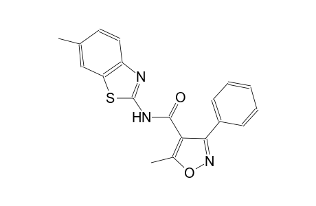 5-methyl-N-(6-methyl-1,3-benzothiazol-2-yl)-3-phenyl-4-isoxazolecarboxamide