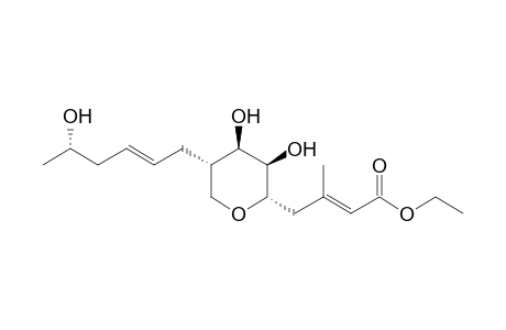 Ethyl 4-[(2S,3R,4R,5S)-3,4-dihydroxy-5-(5(S)-hydroxyhex-2-enyl)tetrahydropyran-2-yl]-3-methylbut-2(E)-enoate