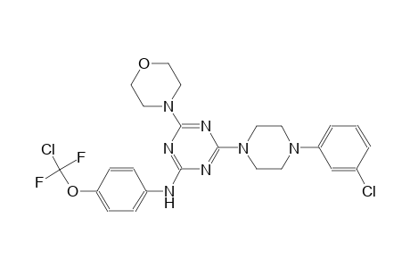 N-[4-[chloranyl-bis(fluoranyl)methoxy]phenyl]-4-[4-(3-chlorophenyl)piperazin-1-yl]-6-morpholin-4-yl-1,3,5-triazin-2-amine
