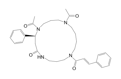 1,5,9,13-Tetraazacycloheptadecan-6-one, 9,13-diacetyl-1-(1-oxo-3-phenyl-2-propenyl)-8-phenyl-, [S-(E)]-