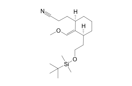 3-[(1R,2E,3S)-3-[2-[tert-butyl(dimethyl)silyl]oxyethyl]-2-(methoxymethylene)cyclohexyl]propionitrile