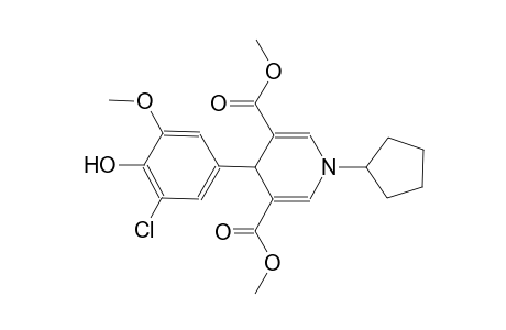 3,5-pyridinedicarboxylic acid, 4-(3-chloro-4-hydroxy-5-methoxyphenyl)-1-cyclopentyl-1,4-dihydro-, dimethyl ester