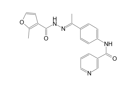 N-{4-[(1E)-N-(2-methyl-3-furoyl)ethanehydrazonoyl]phenyl}nicotinamide