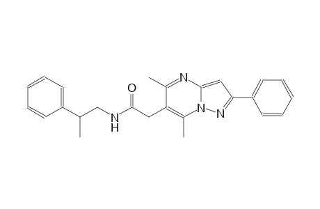 pyrazolo[1,5-a]pyrimidine-6-acetamide, 5,7-dimethyl-2-phenyl-N-(2-phenylpropyl)-