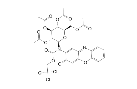 2-(N-4'',4'',4''-TRICHLOROETHOXYCARBONYL-2',3',4',6'-TETRA-O-ACETYLGLUCOPYRANOSYLAMINO)-3H-PHENOXAZIN-3-ONE