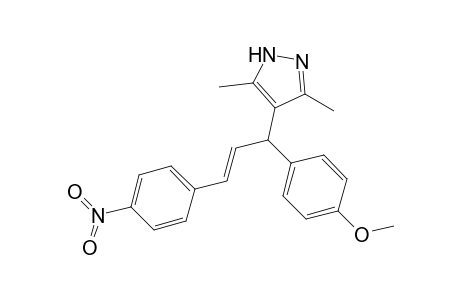 3,5-Dimethyl-4-(1-(4-methoxyphenyl)-3-(4-nitrophenyl)-2-propen-1-yl)pyrazole