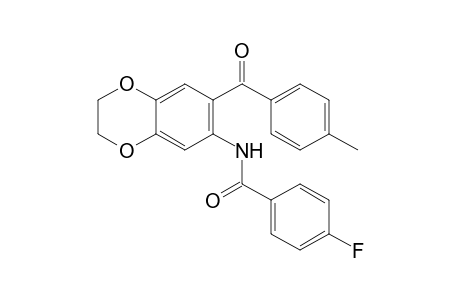 4-Fluoro-N-{7-[(4-methylphenyl)carbonyl]-2,3-dihydro-1,4-benzodioxin-6-yl}benzamide