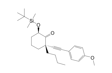 2-Butyl-6-((tert-Butyldimethylsilyl)oxy)-2-((4-methoxyphenyl)ethynyl)cyclohexanone