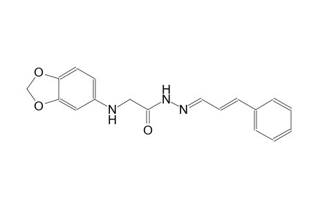 2-(1,3-benzodioxol-5-ylamino)-N'-[(E,2E)-3-phenyl-2-propenylidene]acetohydrazide