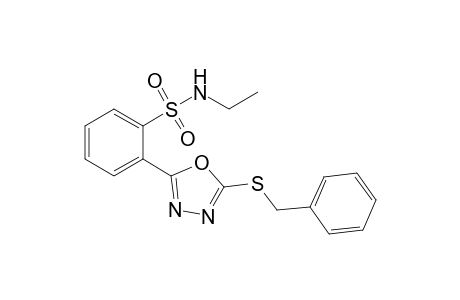 2-[5'-(Benzylthio)-1',3',4'-oxadiazol-2'-yl]-N-ethylbenzenesulfonamide